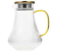 SHINEOFI Hervidor de Vidrio Transparente de 16L Resistente al Calor y Frío Tapa Dorada Tetera para Agua Fría y Caliente Jarra de Agua Grande Adecuado para Hogar y Servir Bebidas