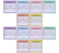 SHINEOFI Hojas de revisión para clubes de lectura 12 piezas autoadhesivas multicolor de papel para diarios de lectura y anotaciones