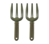 SHINEOFI Horquillas de Jardinería de Hierro de 3 Dientes 2 Piezas Herramienta Manual para Plantación y Deshierbe Tenedor de Mano Resistente para Cultivo y Cuidado del Jardín