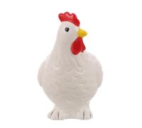 SHINEOFI Huevera de Cerámica Forma de Gallina 3d Blanca, Taza Porta Huevos Vintage para Desayuno y Decoración de Mesa, Soporte Estable para Huevos y Dulces, Accesorio de Cocina Único