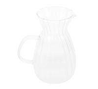 SHINEOFI Jarra de Leche de Vidrio Transparente Grande Boquilla Antigoteo Multifuncional para Crema Doméstica Adecuado para Cafeterías y Uso Diario el Hogar