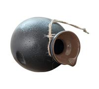 SHINEOFI Jarra de Sake Japonesa de Cerámica Negra Capacidad 250 Ml Hervidor Reutilizable para Vino de Arroz Tradicional Apta para Uso Alimentario y Restaurante