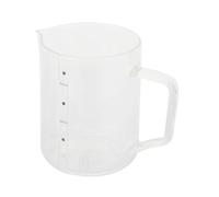 SHINEOFI Jarra Medidora de Vidrio Transparente 500Ml para Café y Leche Resistente al Calor Vertedor Delgado y Escala Graduada Adecuada para Uso Doméstico y Preparación de Bebidas