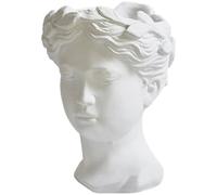 SHINEOFI Jarrón Macetero Busto de Diosa Griega en Resina, Maceta Escultura Forma de Cabeza para Decoración del Hogar y Arreglo Floral Interior