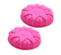SHINEOFI Juego de 2 Moldes de Silicona para Repostería Casera Diseño Girasol Resistente al Calor Reutilizables y Fáciles de Desmoldar para Hornear Pasteles y Panes