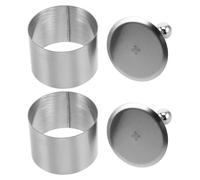 SHINEOFI Juego de 2 Moldes Redondos Medianos de Acero Inoxidable para Platos Fríos y Sushi Utensilios de Cocina para Modelar Bolas de Arroz y Postres Herramientas Creativas para