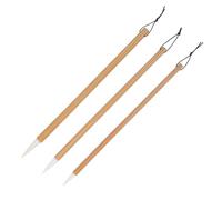 SHINEOFI Juego de 3 Pinceles de Caligrafía China para Principiantes Mango de Bambú Pelo de Cabra Grande Mediano y Pequeño Pincel de Tinta Tradicional para Pintura y Escritura