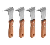 SHINEOFI Juego de 4 Herramientas Manuales para Pelar Corteza de Árboles Frutales, Mango de Madera y Hoja de Acero, Ligeras para Jardinería al Aire Libre y Patios
