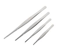 SHINEOFI Juego de 4 Pinzas de Acero Inoxidable Punta Dentada, Ligeras Mango Antideslizante, Ideales para DIY y Profesional