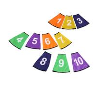 SHINEOFI Juego de Fundas Protectoras Numeradas para Conos de Fútbol, Cubiertas Números del 1 al 10, Coloridas, Resistentes y Ligeras, Accesorio Deportivo Adecuado para Entrenamiento