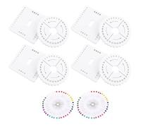 SHINEOFI Juego de Herramientas para Hacer Pulseras de Macramé con Tablero de Espuma 10X10 CM 4 Cuadrados y 4 Círculos con 2 Discos de Alfileres Portátil para Manualidades y Tejido DIY