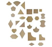 SHINEOFI Juego de Plantillas para Patchwork de Acrílico Transparente Regla de Costura Precisa para Manualidades 27 Piezas para Corte y Acolchado DIY Herramienta Ergonómica para