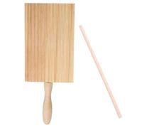 SHINEOFI Juego de Tabla para Hacer Ñoquis y Pasta de Madera Resistente al Desgaste Palito Práctico para Cocina Casera Herramienta Manual para Elaboración de Masas y Fideos