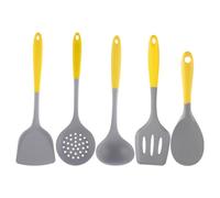 SHINEOFI Juego de Utensilios de Cocina de Silicona 5 Piezas Resistentes al Calor Mango Ergonómico Antideslizante Apto para Cocinas Domésticas y Profesionales Utensilios para Cocinar y