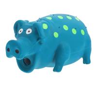 SHINEOFI Juguete para Perros Pequeños de Látex Relleno de Algodón, Juguete Chirriante Forma de Cerdo Azul, Resistente para Morder y Mordedor Interactivo para Cachorros y Perros Medianos