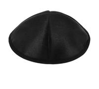 SHINEOFI Kipá de Poliéster Negro para Hombre, Sombrero Redondo Clásico, Cómodo y Transpirable para Uso Diario y Celebraciones Festivas Judías