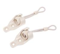 SHINEOFI Kit de 2 Juegos de Amarres Elásticos Beige para Persianas Enrollables, Accesorios de Plástico para Sujetar Cortinas en Interiores y Exteriores