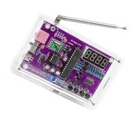 SHINEOFI Kit de Radio DIY, Kit de Montaje de Radio, Práctica de Soldadura, Acrílico y Acero Inoxidable, Accesorios de Soldadura, para Proyectos de Aprendizaje Stem y Principiantes