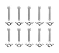 SHINEOFI Kit de Tuercas y Tornillos M8 de Acero Inoxidable Juego de 10 Pares de Tornillos de 6 CM con Tuercas de Ala Sujetadores Manuales para Máquina y Uso Industrial