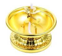 SHINEOFI Lámpara de Aceite Budista de Aleación Ajustable Lámpara de Mantequilla Decorativa Resistente al Viento Tamaño Mediano para Culto y Decoración en Hogar y Salón Luz de Queroseno
