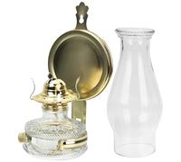 SHINEOFI Lámpara de Aceite Grande de Vidrio Transparente Lámpara de Queroseno Vintage de 4 Garras Base Iluminación de Aceite para Hogar Decoración Retro para Sala y Dormitorio