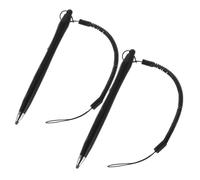 SHINEOFI Lápiz Táctil Capacitivo para Teléfono y Tableta, Punta de Fibra con Resorte, Cordón Flexible, Compatible con Samsung, Diseño Compacto y Portátil, Negro y Gris