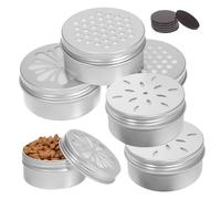 SHINEOFI Latas de Entrenamiento Olfativo para Perros Aluminio con Tapas Huecas Adhesivos Magnéticos Contenedores Resistentes y para Suministros de Adiestramiento Canino