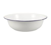SHINEOFI Lavabo para Remojar los Pies de Esmalte Blanco Vintage 32 CM | Diseño Retro Esmaltado, Superficie Lisa y Fácil de Limpiar, Uso Multifunción en Baño y Cocina