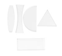 SHINEOFI Lentes Ópticas Acrílicas para Enseñanza de Física Juego de 5 Piezas Lentes Cóncavas y Convexas Formas Variadas Semicírculo Triángulo Equilátero Rectángulo Kit Educativo