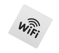 SHINEOFI Letrero Autoadhesivo de Acrílico para Wifi con Indicador de Señal Wifi Visible para Hotel y Cafetería Diseño Elegante y Instalación