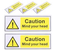 SHINEOFI Letrero de Advertencia Autoadhesivo 5 Uds de Papel Sintético PP Resistente al Agua y Aceite, Adecuado para Señalización de Seguridad en Fábricas y Almacenes