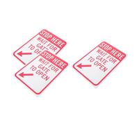 SHINEOFI Letrero Metálico de Advertencia 3 Piezas, Señal de Aviso para Puertas Exteriores, Cartel Vintage de Seguridad para Control de Tráfico en Negocios y Zonas Públicas