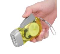 SHINEOFI Linterna y 3 Piezas de Plástico LED Portátil de Manivela Fácil de Usar Almacenar Color Aleatorio para Trabajo y Supervivencia en Emergencias
