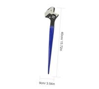 SHINEOFI Llave Ajustable Pesada con Mandíbula Reversible y Afilada Herramienta Multifunción con Mango para Alinear Pernos Acabado Fosfato Negro Resistente y Cabeza de Martillo Integrada