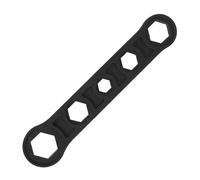 SHINEOFI Llave Hexagonal para Radiadores de Acero Reforzado Herramienta Manual para Válvulas de Purga y Aire Llave Escalonada Negra para Mantenimiento y Reparación en Espacios Reducidos