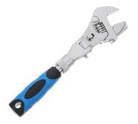SHINEOFI Llave Inglesa Ajustable con Carraca Reversible y Cabeza Flexible Llave Telescópica de Acero Vanadio para Uso Doméstico y Reparaciones Versátiles