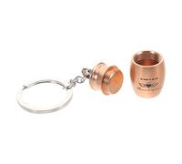 SHINEOFI Llavero de Urna de Cremación para Cenizas Pequeñas, Contenedor Metálico Dorado Compacto y Portátil, Recuerdo Conmemorativo para Mascotas y Humanos
