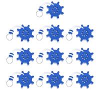 SHINEOFI Llavero Paquete de 10 Piezas Flotante para Deportes Acuáticos de Espuma Eva Azul , Ligero y Resistente Adecuado para Natación y Actividades Acuáticas