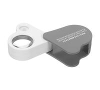 SHINEOFI Lupa de Joyero Portátil Plegable Doble Lente 30x y 50x Lupa de Bolsillo Compacta para Joyería Gemas Antigüedades y Coleccionismo Ligera y Precisa