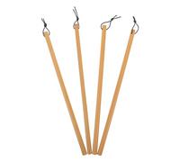 SHINEOFI Mango de Pincel de Caligrafía Natural de Bambú 06 CM Calibre 23 CM Largo 4 Piezas para Bricolaje Artístico y Materiales de Arte Profesionales