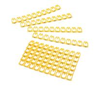SHINEOFI Marcador de Identificación de Cables Clip de Plástico en Forma de C Etiqueta de Número de Cable Color Amarillo en Centros de Datos Fácil Instalación y Sistema Estandarizado