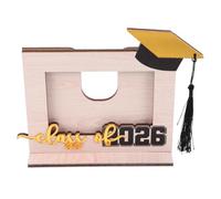 SHINEOFI Marco de Fotos Clase de 2026 Marco de Fotos de Graduación de Secundaria 20,00x15,00x5,40cm Madera Beige Protección contra Rayones Recuerdo de Graduación para Graduados
