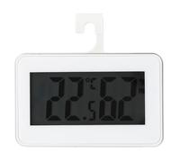 SHINEOFI Medidor de Temperatura y Humedad Digital para Refrigerador Higrómetro Compacto de Plástico ABS Termómetro Multifuncional para Uso Doméstico Interiores Color Blanco