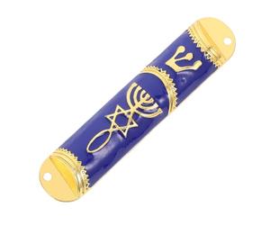 SHINEOFI Mezuzá Decorativa Religiosa de Metal Vintage para Puerta, Decoración del Hogar Símbolos Sagrados, Tamaño Compacto, Adecuado para Bendecir y Proteger Espacios Color Color Aleatorio