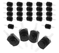 SHINEOFI Microinterruptor Pulsador Autobloqueo Negro Mini Botón para Linterna 2 Pines 50 Unidades ABS y Metal Resistente para Control Eléctrico Industrial y Proyectos DIY