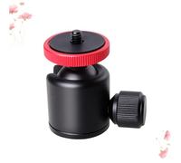 SHINEOFI Mini Cabezal de Bola de Aluminio para Cámara DSLR Soporte Giratorio con Tornillo Compatible con Trípodes y Accesorios para Grabación Móvil Montaje Portátil Negro