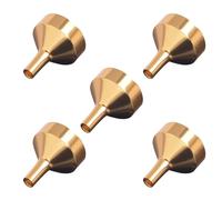 SHINEOFI Mini Embudos de Acero Inoxidable Dorado 5 Unidades Embudos Pequeños para Perfumes y Aceites Esenciales Prácticos y Útiles para Transferencia Precisa de Líquidos