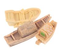 SHINEOFI Miniaturas De Barco En Miniatura y Adornos Rústicos para Decoración De Casas De Muñecas, Tamaño Compacto, Resina Duradera, Adornos De Escritorio, Decoración para Micro Paisajes,