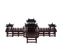 SHINEOFI Miniature Pavilion Aquarium Ornament Chinese Ancient Architecture Model For Bonsai Zen Garden Micro Landscape Fish Tank Decoration