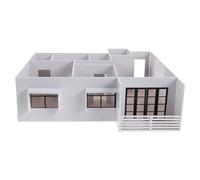SHINEOFI Modelo de Apartamento 1:50, Maqueta de Casa Miniatura para Montar, Abs y Acrílico, Blanco, Sección Visible, Ensamblaje DIY, Formación Arquitectónica y Proyectos de Distribución
